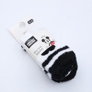 زوج جرابين بيتي شتوي ابيض اسود DISNEY- MICKEY MOUSE نمرة36-41