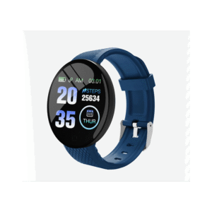 ساعة ذكية دائرية بحزام أسود او أزرق