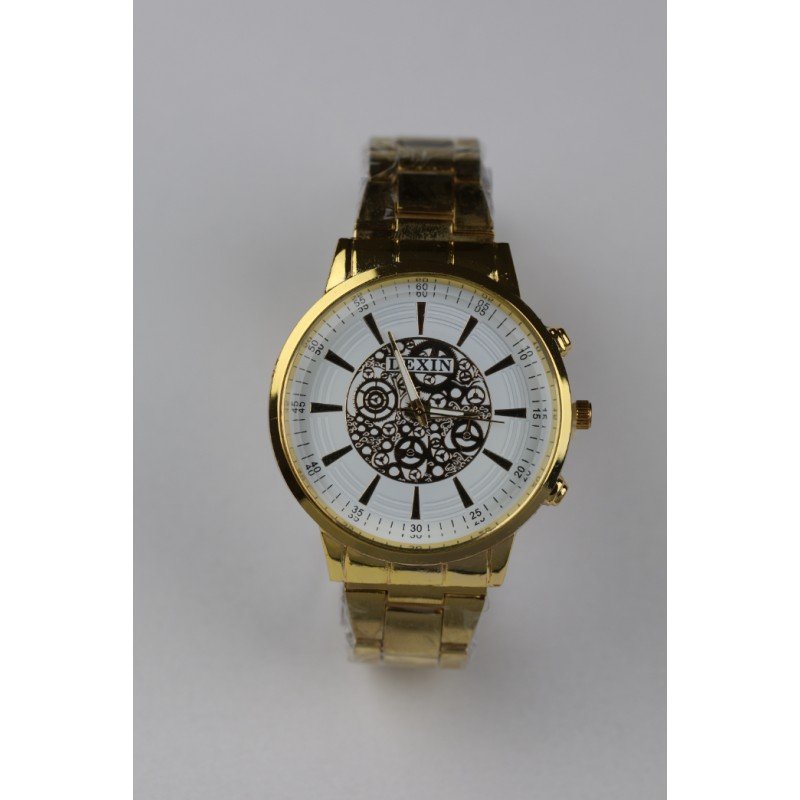 ساعة يد رجالية دائرية ستانلس ستيل