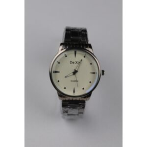 ساعة يد رجالية دائرية ستانلس ستيل