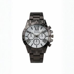 ساعة يد رجالية دائرية ستانلس ستيل