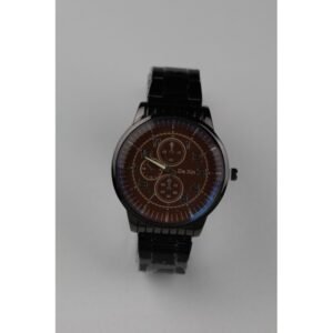 ساعة يد رجالية دائرية ستانلس ستيل