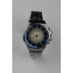 ساعة يد رجالية دائرية ستانلس ستيل