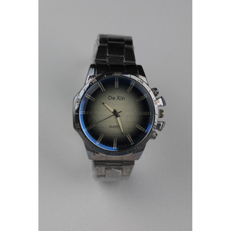 ساعة يد رجالية دائرية ستانلس ستيل