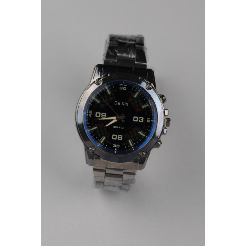 ساعة يد رجالية دائرية ستانلس ستيل