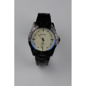 ساعة يد رجالية دائرية ستانلس ستيل