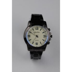 ساعة يد رجالية دائرية ستانلس ستيل