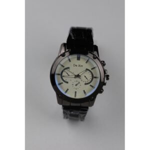 ساعة يد رجالية دائرية ستانلس ستيل