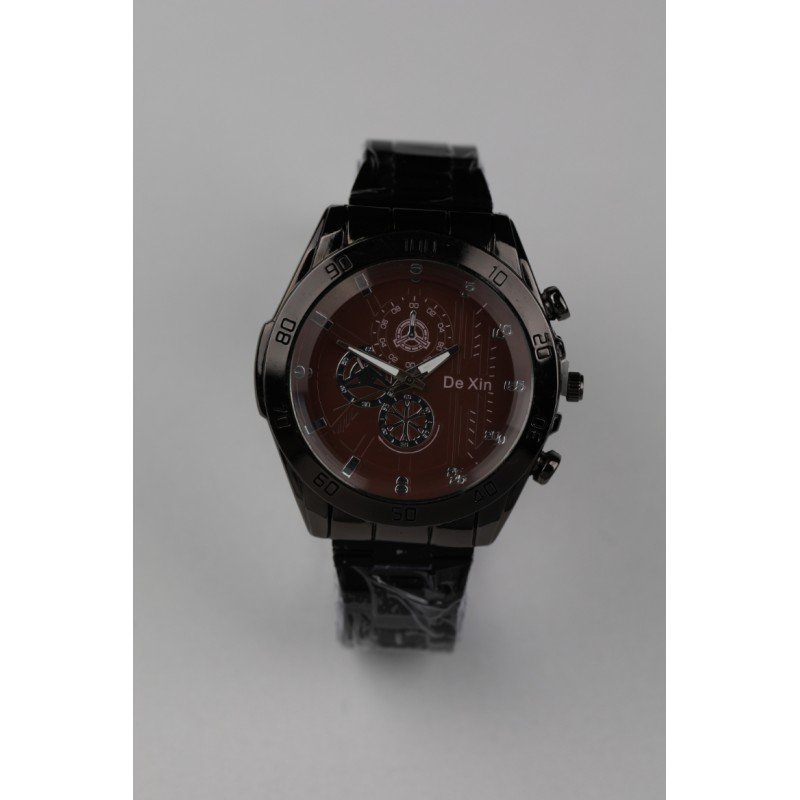 ساعة يد رجالية دائرية ستانلس ستيل