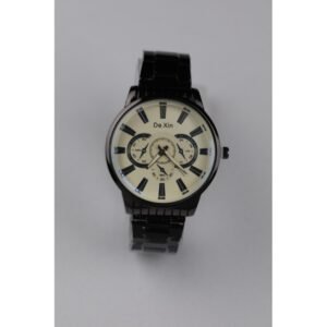 ساعة يد رجالية دائرية ستانلس ستيل