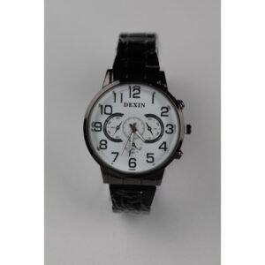 ساعة يد رجالية دائرية ستانلس ستيل