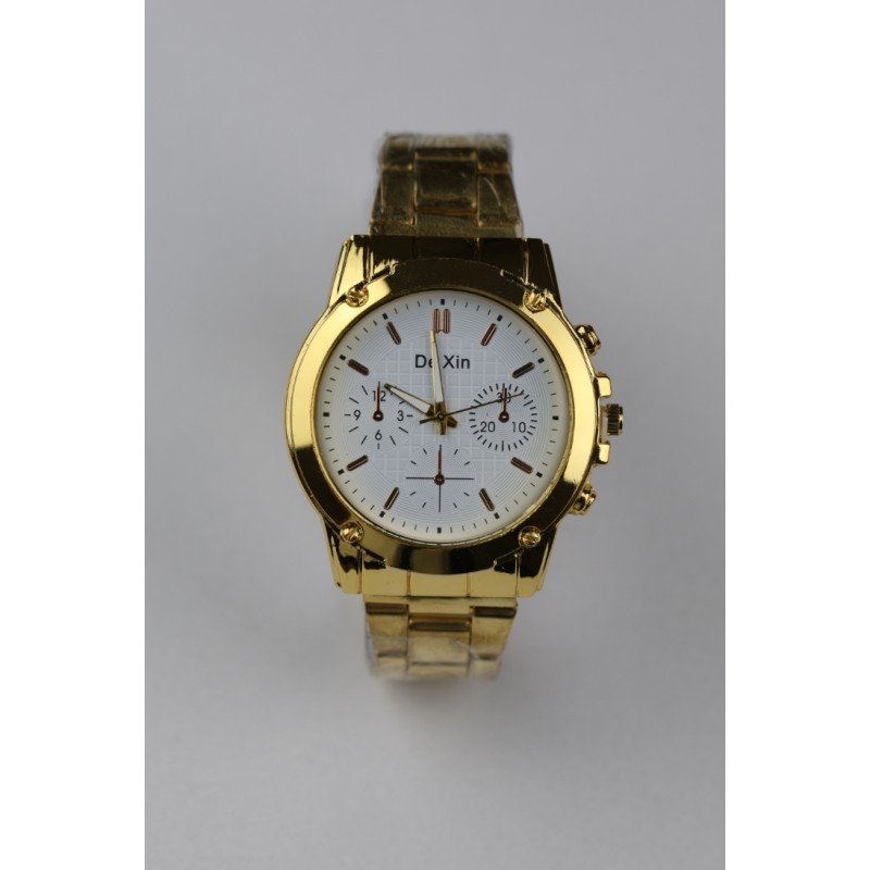 ساعة يد رجالية دائرية ستانلس ستيل