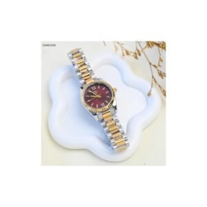 ساعة يد نسائية أنيقة اللون فضي و ذهبي من ماركة FJ مع كفالة سنتين ضد تغير اللون