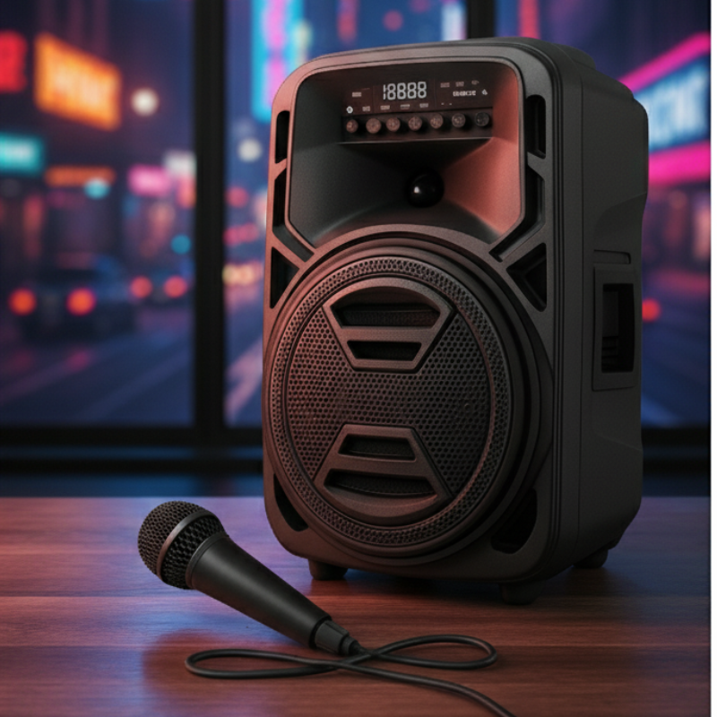 سبيكر مكبر صوت مع ميكروفون Eco Bass 9Pro حجم 6.5 بوصة وبقوة 80 واط