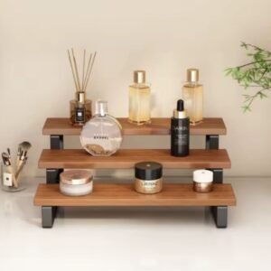 ستاند بهارات خشبي باطار معدني لون بيج