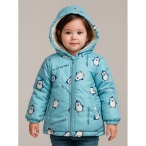 سترة اطفال مبطنة لون أزرق