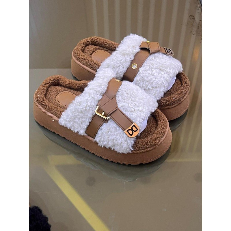 سليبر شتوي ستاتي لون أبيض