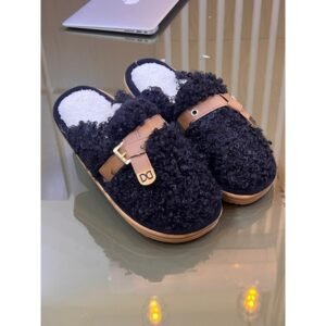 سليبر شتوي ستاتي لون أسود