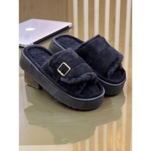 سليبر شتوي ستاتي لون أسود