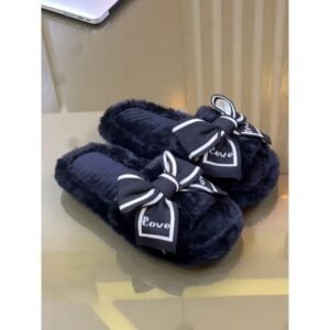 سليبر شتوي ستاتي لون أسود