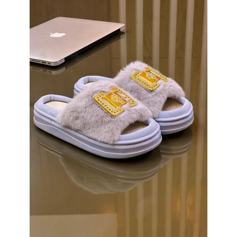 سليبر شتوي ستاتي لون بنفسجي