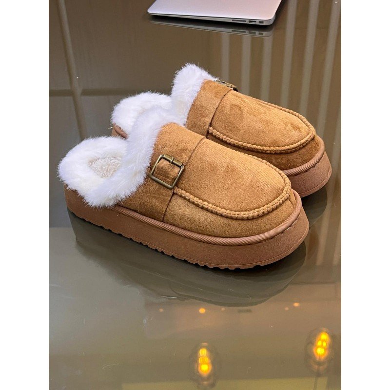 سليبر شتوي ستاتي لون بني