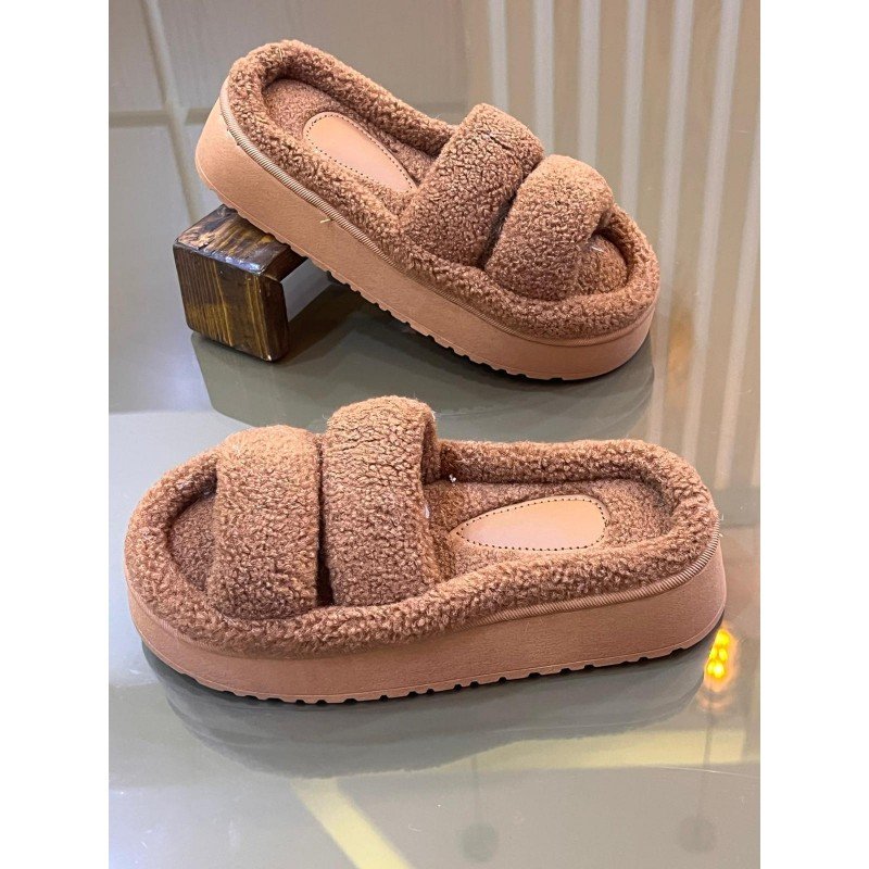 سليبر شتوي ستاتي لون بني