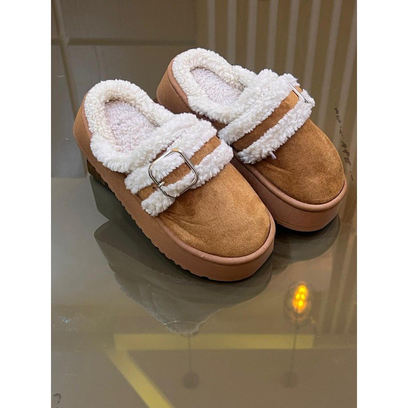 سليبر شتوي ستاتي لون بني