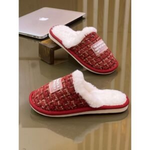 سليبر شتوي ستاتي لون أحمر