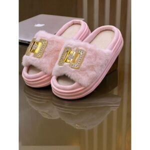 سليبر شتوي ستاتي لون زهري