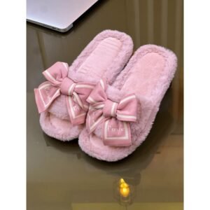 سليبر شتوي ستاتي لون زهري