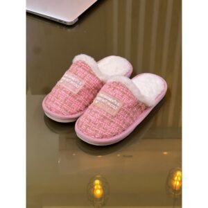 سليبر شتوي ستاتي لون زهري