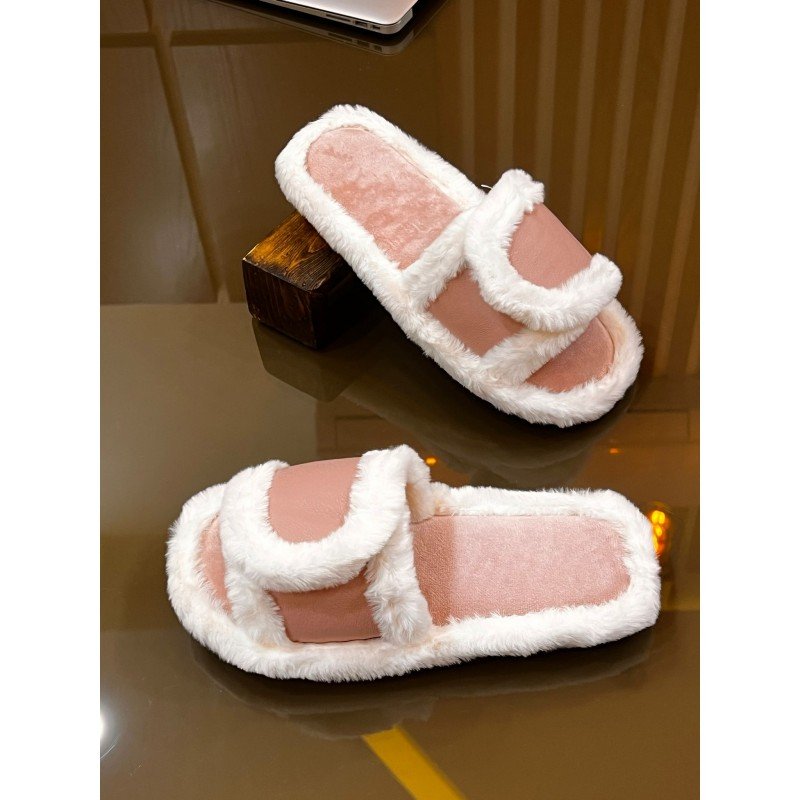 سليبر شتوي ستاتي لون زهري