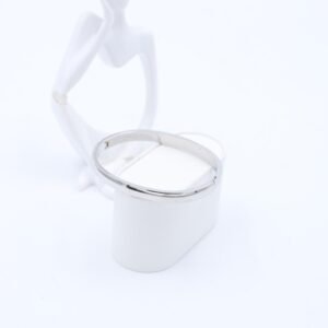 سوار لون فضي تصميم دوائر أزرق