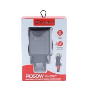 شاحن تايب سي سريع 50 واط ( عظمة 50 واط + وصلة شحن سريع ) يدعم الشحن السريع جدا لأجهزة الأندرويد الحديثة