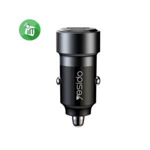 شاحن سيارة فائق السرعة 60 واط مدخل تايب سي ومدخل يو اس بي + سلك شحن سريع تايب سي - لايتينغ ماركة yesido العالمية y54