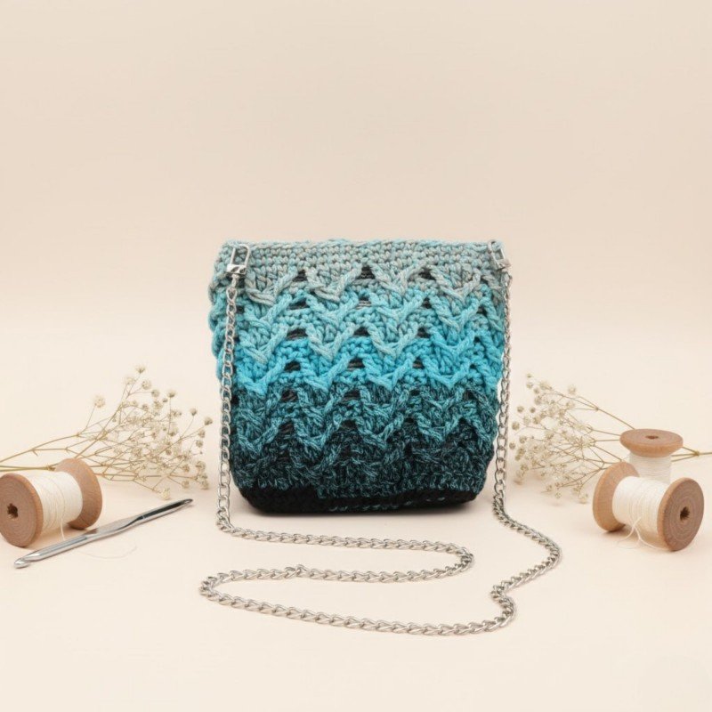 شنطة جوال عريضة لون مونس - نكشة فن