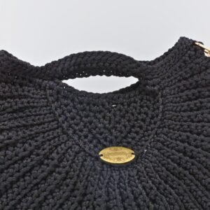 شنطة فراشة مع يد سلسلة لون أسود - نكشة فن