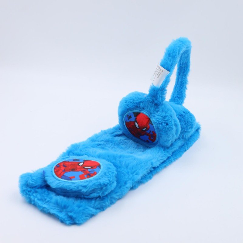 طوق للأذن مع لفحة للأطفال لون أزرق