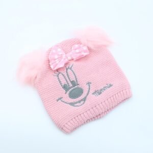 طاقية للأطفال لون زهري