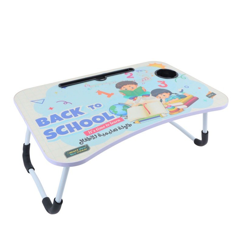 طاولة خشب للدراسة واللاب توب برسومات متنوعة للأطفال - حسب الشكل المتوفر