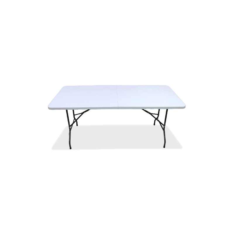 طاولة شنطة قابلة للفك والتركيب مقاس 180×70×74 سم لون ابيض