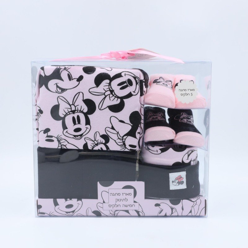 طقم بيبي حديت الولادة MINNIE MOUSE بناتي 5 قطع