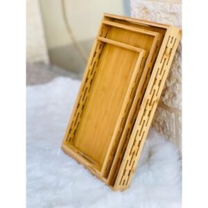 طقم صواني 3 قطع بامبو - ارآبيسك