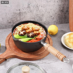 طقم كسرولا مقبض خشبي ( قطعتين )