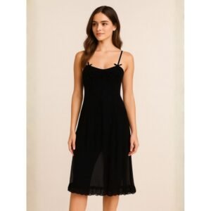 طقم لانجري قميص نوم مع روب لون أسود