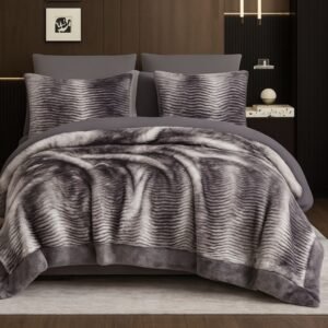 طقم لحاف شتوي مجوز 6 قطع شتوي موديل FAUX من DAMRA