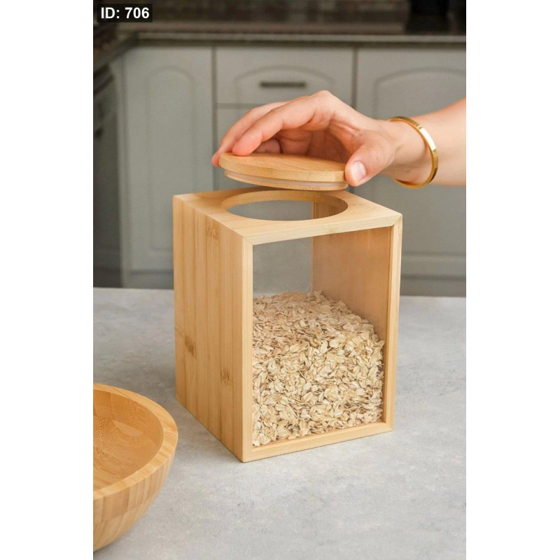 علب بامبو واجهة اكريليك صغير 10*10*12 - Image 4