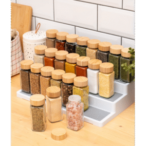 علب بهارات زجاج 12 قطعة