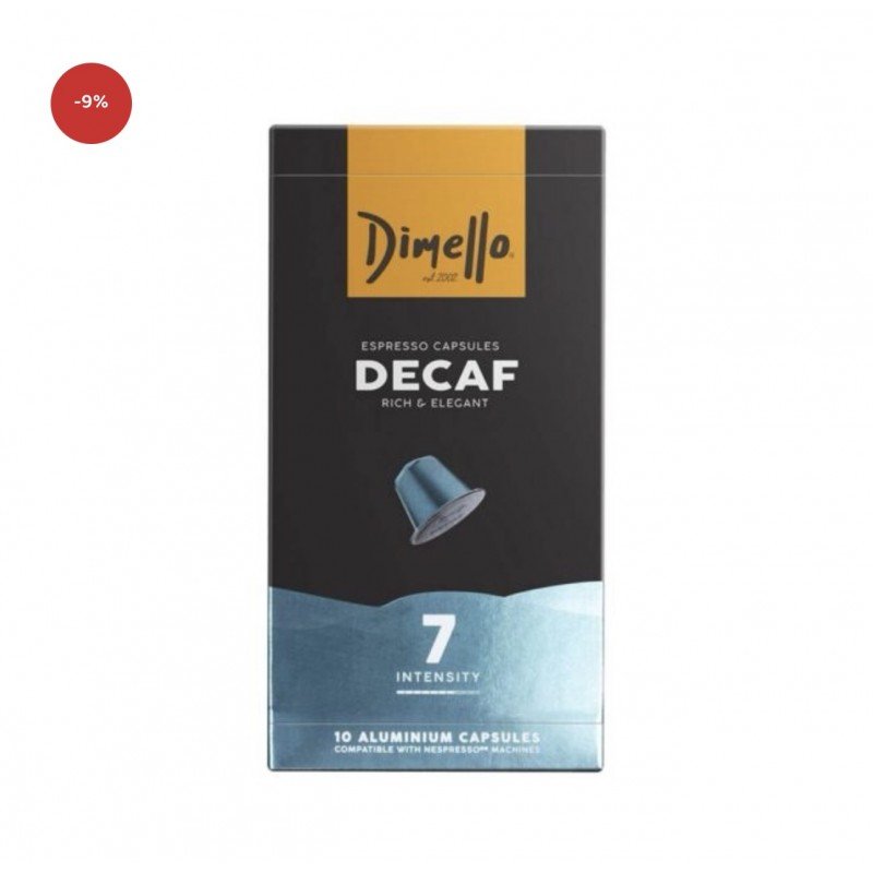 علبة كبسولات اسبريسو ( 10 كبسولات ) dimello decaf